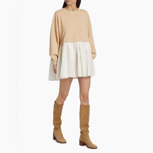 Free People Dresses & Skirts - Free People Eleanor Layered Sweatshirt Dress